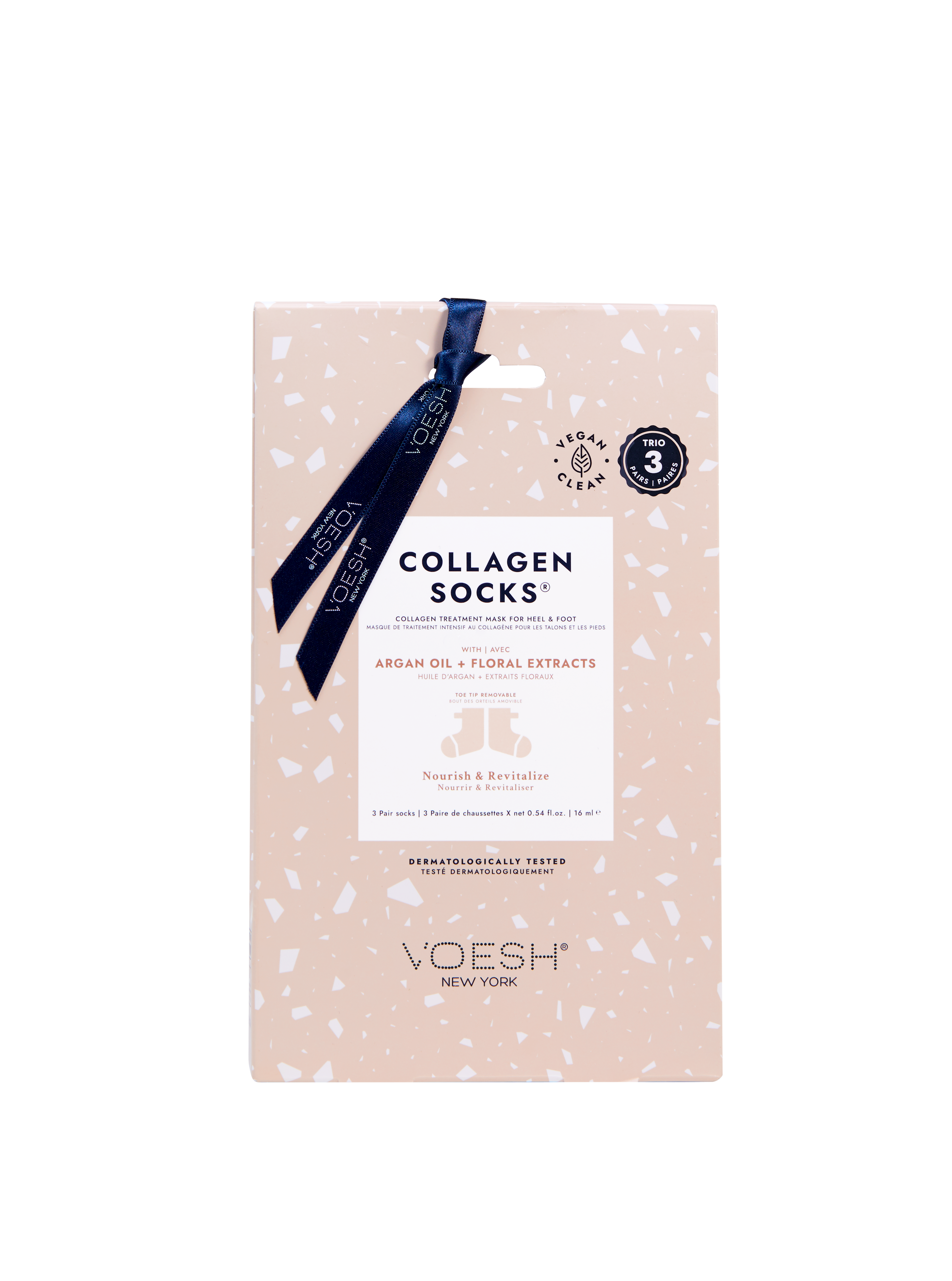 Collagen Sock Trio 3 Pairs - Argn Oil & Floral Extrct